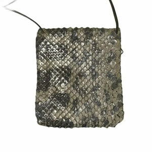 Carlos Falchi designer small vintage snakeskin‎ crossbody purse handbag Luxury